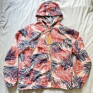 NWT Weatherproof Vintage Floral‎ Print Lightweight Zip Up Hoodie Jacket